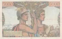 Francia 5000 Francs - Sea and Countryside - 02-01-1953 - Serial X.120 - P.131
