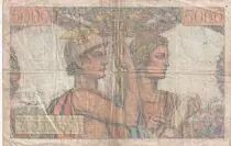 Francia 5000 Francs - Sea and Countryside - 16-08-1951 - S�rie F.76 - P.131
