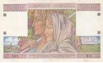 Francia 5000 Francs - Young Farm couple - Treasury - 1955 - Serial Y.5