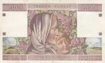 Francia 5000 Francs - Young Farm couple - Treasury - 1955 - Serial Y.5