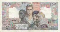 Francia 5000 Francs France and colonies - 01-02-1945 Serial M.261 - VF
