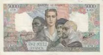 Francia 5000 Francs France and colonies - 01-03-1945 Serial E.370 - VF - P.103