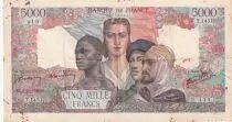 Francia 5000 Francs France and colonies - 04-10-1945 - Serial T.1451