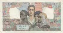 Francia 5000 Francs France and colonies - 05-07-1945 Serial K.784 - VF - Fay.47.33