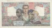 Francia 5000 Francs France and colonies - 05-07-1945 Serial W.773 - VF - Fay.47.33