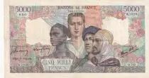 Francia 5000 Francs France and colonies - 06-09-1945 - Serial W.1020