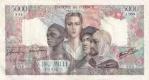 Francia 5000 Francs France and colonies - 07-06-1945 Serial J.680 - VF