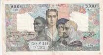 Francia 5000 Francs France and colonies - 13-08-1942 - Serial O.77