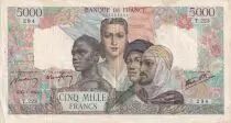 Francia 5000 Francs France and colonies - 25-01-1945 Serial T.223