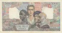 Francia 5000 Francs France and colonies - 26-07-1945 Serial A.860 - VF - P.103