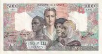 Francia 5000 Francs France and colonies - 26-07-1945 Serial K.683 - VF+ - P.103c
