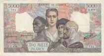 Francia 5000 Francs France and colonies - 31-05-1945 Serial X.670