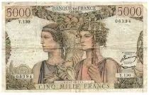 Francia 5000 Francs Sea and Countryside - 02-01-1953 - Serial Y.130 - F.48.08