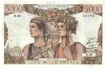 Francia 5000 Francs Sea and Countryside - 03-11-1949 - Serial R.36 - F.48.02