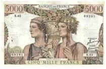 Francia 5000 Francs Sea and Countryside - 05-04-1951 - Serial B.65 - F.48.04