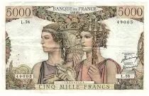 Francia 5000 Francs Sea and Countryside - 05-04-1951 - Serial L.58 - F.48.04