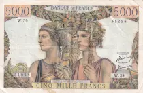 Francia 5000 Francs Sea and Countryside - 05-04-1951 - Serial W.59 - F.48.04