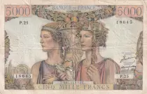 Francia 5000 Francs Sea and Countryside - 10-03-1949 - Serial P.25 - F.48.02