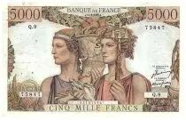 Francia 5000 Francs Sea and Countryside - 10-03-1949 - Serial Q.9 - F.48.01