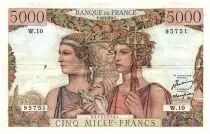 Francia 5000 Francs Sea and Countryside - 10-03-1949 - Serial W.10 - F.48.01
