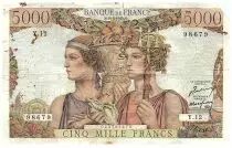 Francia 5000 Francs Sea and Countryside - 10-03-1949 - Serial Y.12 - F.48.01
