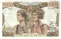 Francia 5000 Francs Sea and Countryside - 16-08-1951 - Serial N.82 - F.48.05