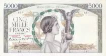 Francia 5000 Francs Victory - 08-12-1938 Serial D.71 - VF