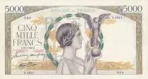 Francia 5000 Francs Victory - 18-03-1943 Serial V.1221 - XF to AU