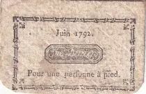Francia 6 Deniers - Rh&ocirc;ne - Pont-Saint-Clair - Passage d\'une personne &agrave; pied - 1792 - Kol.69.43