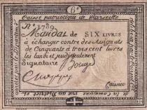 Francia 6 Livres - Bouches du Rh&ocirc;ne - Marseille - Caisse Patriotique - 1792