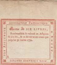Francia 6 Livres - Seine-inf&eacute;rieure - Rouen - Patriotic association - 31-07-1792