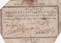 Francia 6 Sols - Maine et loire - District de Saumur - 03-02-1792