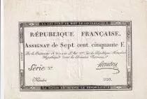Francia 750 Francs 18 Nivose An 3 - 1795  - V&eacute;rificateur - Scarce