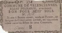 Francia 8 sols - Nord - Non-forced exchange ticket - Municipality of Valenciennes - ND