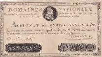 Francia 90 Livres Louis XVI - 29-09-1790 - Serial D 13463