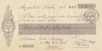 Francia 934 francs - Bank cheque receipt - Christofini et Vernet - 21-11-1916