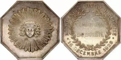 Francia Assurances La Compagnie du Soleil - 1829 - Silver