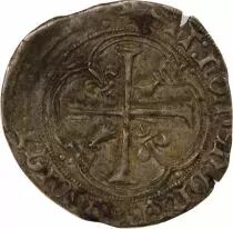 Francia Britanny, Charles VIII - Blanc with Crown - 1491 / 1498 Nantes - Krolvs lettering
