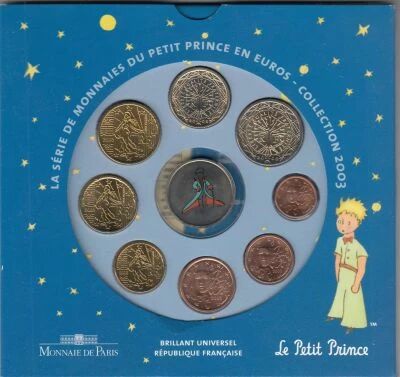 Francia BU Series - The Little Prince - 1 cent to 2 euros + 1 token - 2003