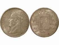Francia Charles X - 5 Francs Argent, Tranche en Creux - 1830 H La Rochelle
