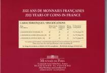 Francia Coffret monnaie de Paris 3 Monnaies fran&ccedil;aises de 5 francs - 2000 years of coins in France - 2000