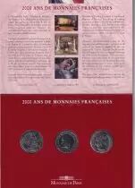 Francia Coffret monnaie de Paris 3 Monnaies fran&ccedil;aises de 5 francs - 2000 years of coins in France - 2000