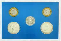 Francia Coffret monnaie de Paris 5 Monnaies fran&ccedil;aises 1789-1989 - FDC - 1989 - Silver