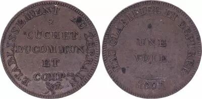 Francia Cuchet DuCommun et Compagnie - 1807 - Eau Clarifi�e - TTB+