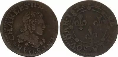 Francia Double tournois - Charles de Gonzague - Ardennes - 1642