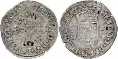 Francia Douzain aux Croissants - Henri II - 1550 A Paris