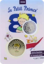Francia Exclusive Coincard The Little Prince - 2 Euros FDC and mini coloured medal 2026