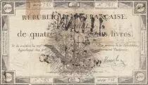 Francia False 400 Livres - 21-11-1792 - Sign. Manuel - Serial 755