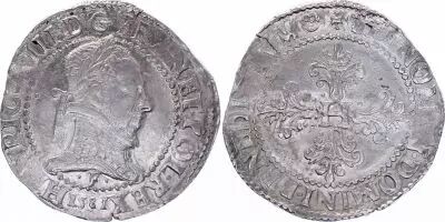 Francia Franc Henri III Col Plat - Silver - 1581 F Angers