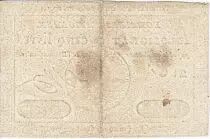 Francia Francia 5 Livres Embossed seal with Louis XVI (1791-09-28)